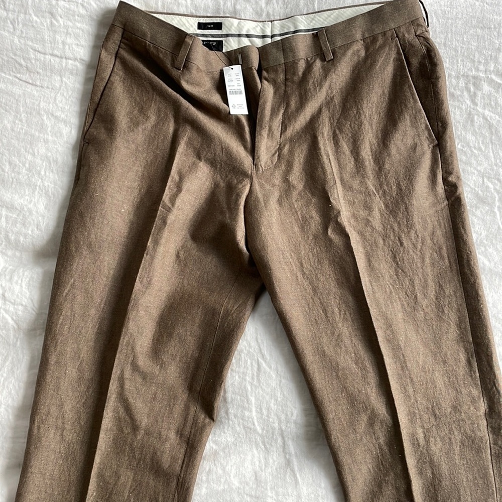 NWT J Crew Men’s Linen Dress Pants